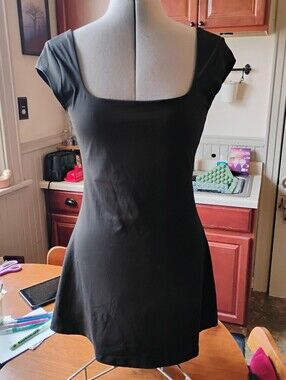Classic Black Cap-Sleeve Women's Dress